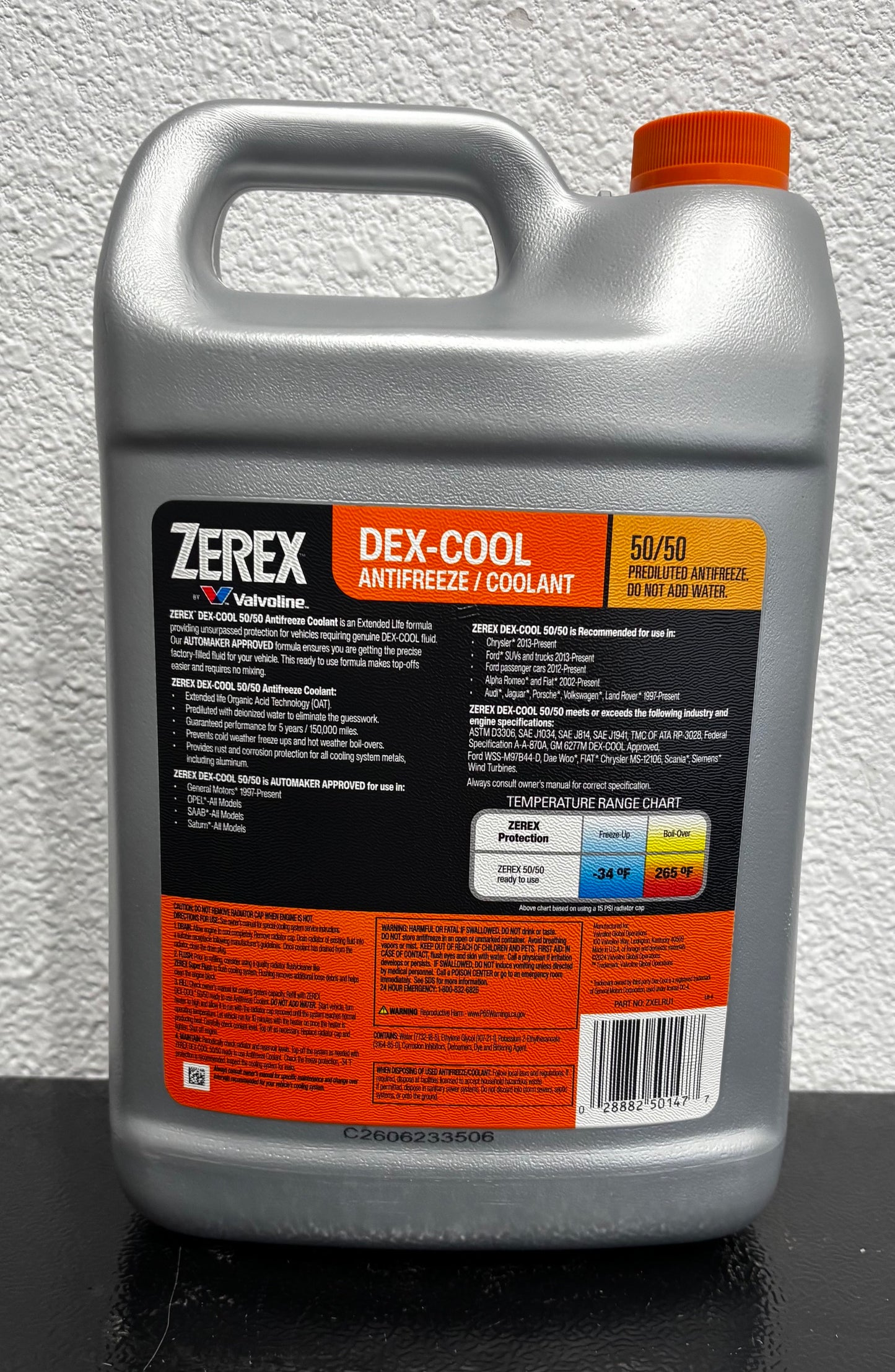 DEX-COOL 50/50 ORANGE ANTIFREEZE